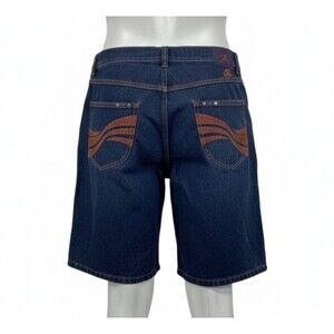 VTG Y2K JINZU Jeans Men's Baggy Denim Shorts Jorts Size 42 Hip Hop Skater Grunge